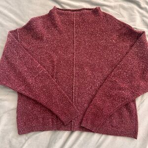 Free People Women's Cozy Pink Cowl Neck Sweater
